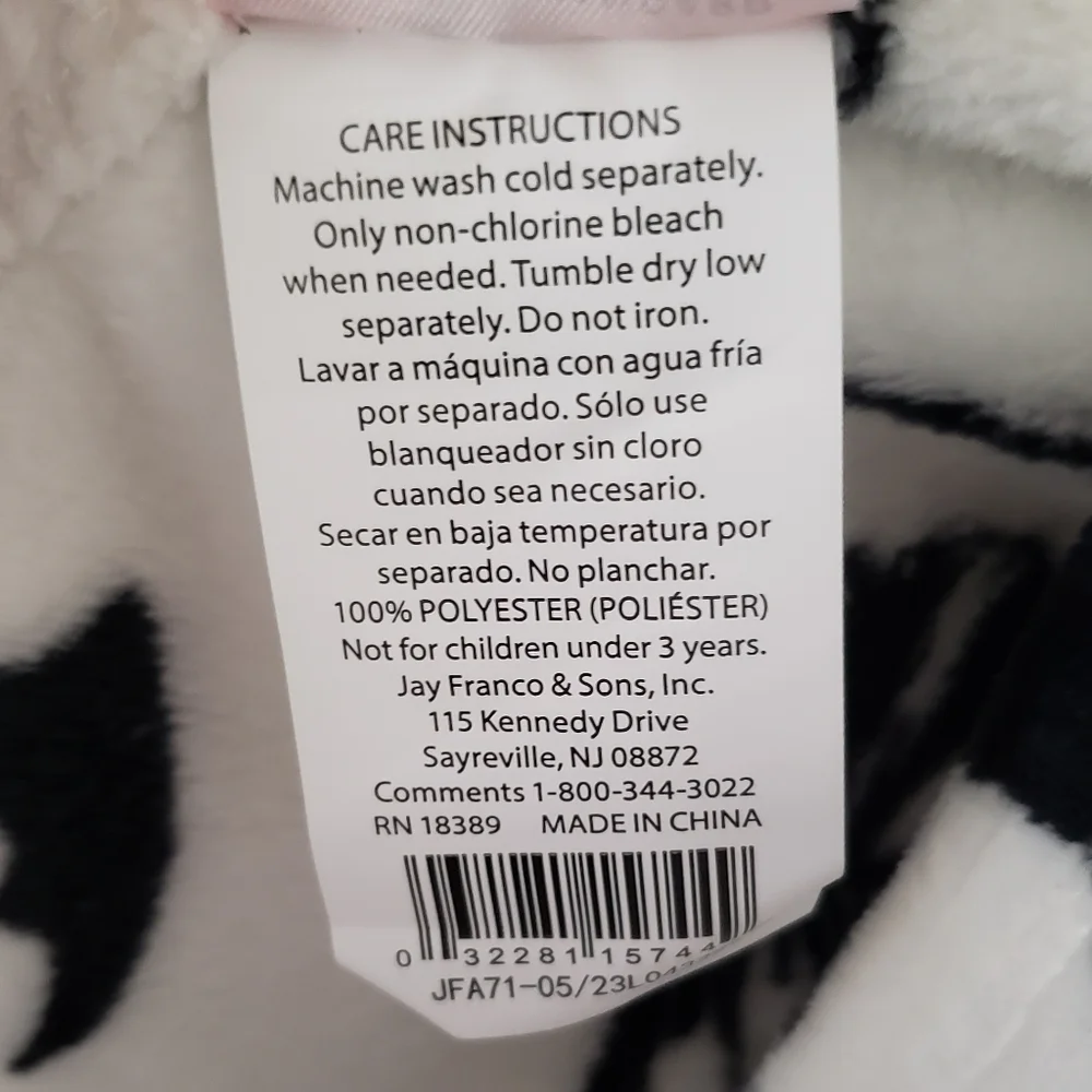 Nightmare Before Christmas Jack Skellington The Pumpkin King Throw Blanket NWT